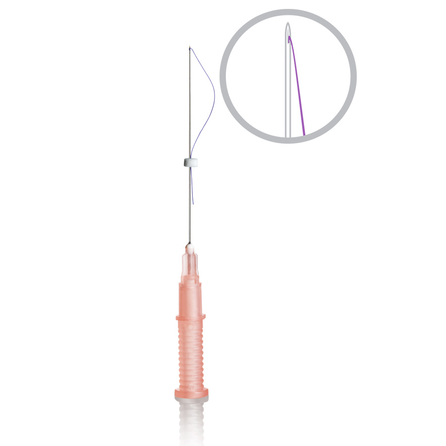 Нить из полимолочной кислоты обычная на полой игле Линейная/ Mono Grip (Sharp Needle) PLLA УП