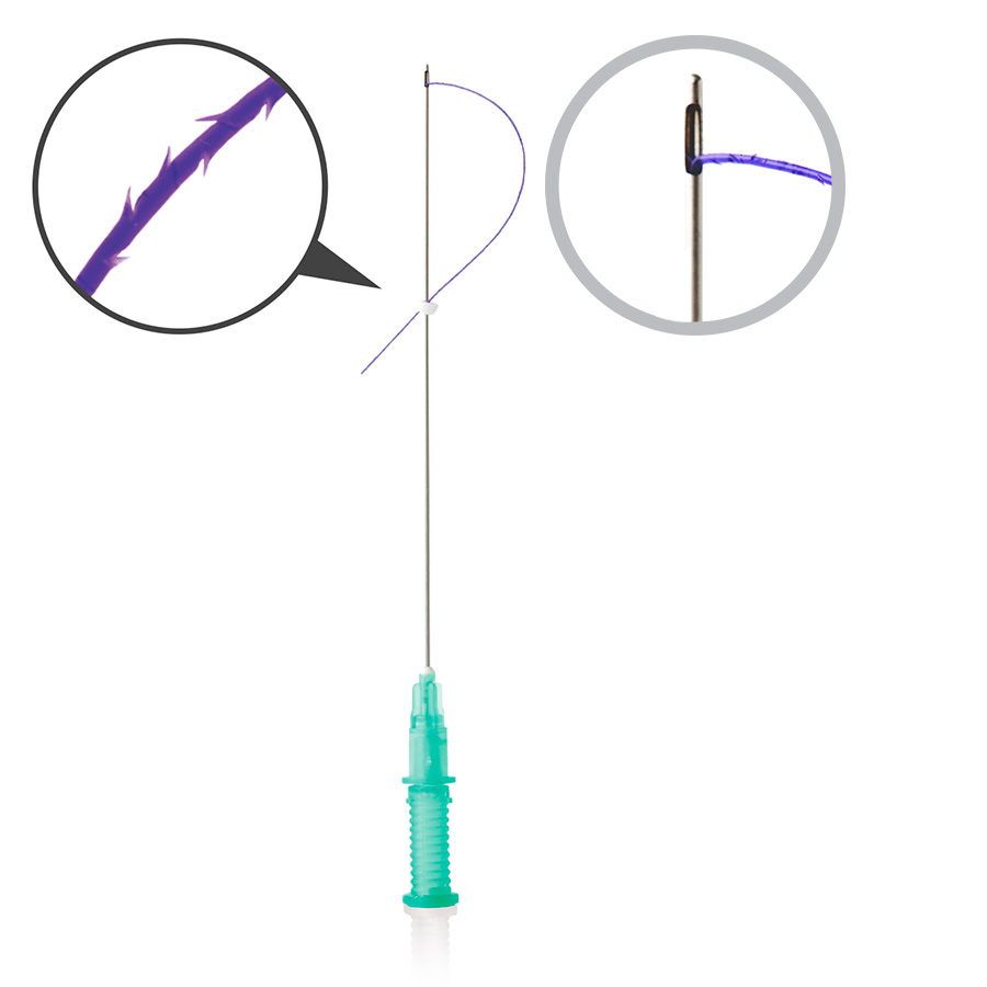 Нить из полидиоксанона шипованная на W-образной канюле FE / Cog Pro II (Cannula май 2027  УП
